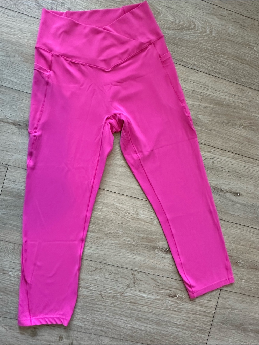 HALARA Softly Zero Crossover Hot Pink Leggings w/ Pocket UPF50+ Sun Protection